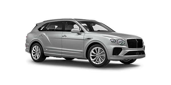 Bentley Shanghai - Pudong Bentley Bentayga EWB front side angled view in Moonbeam coloured exterior. 